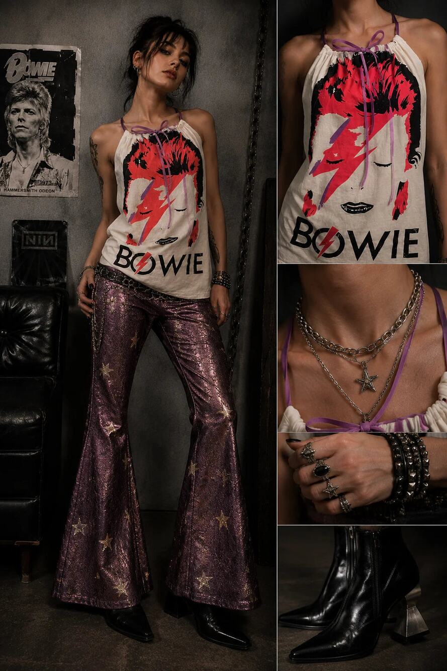 Upcycled Bowie Halter Top